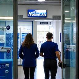 Customer visiting store for mobile repair appointment